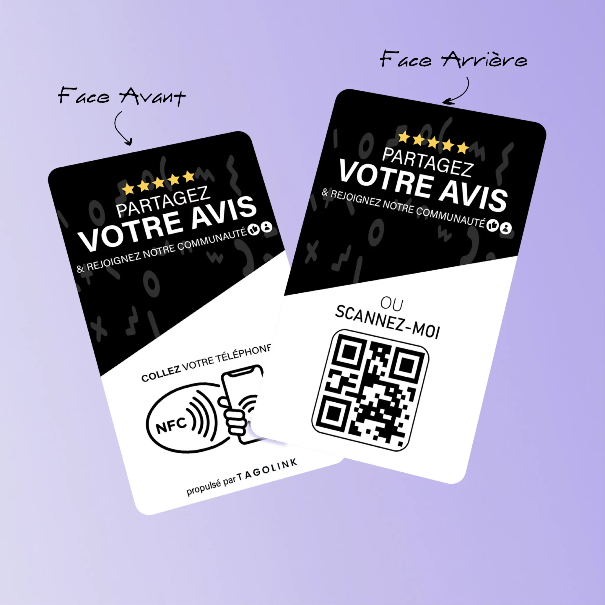 Multy chanel card Mockup 2 Carte NFC Multi-liens