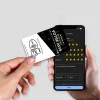 Multy chanel card Mockup 3 Carte NFC Multi-liens