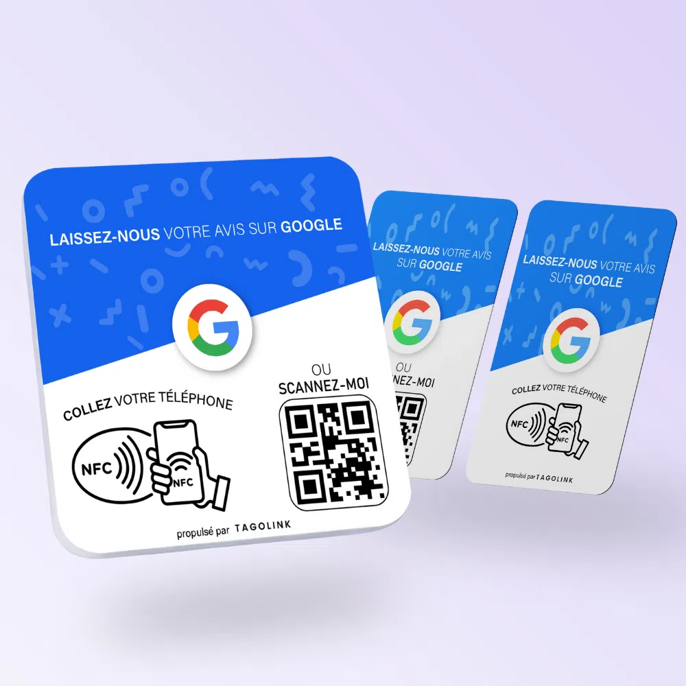Plaque et carte avis Google
