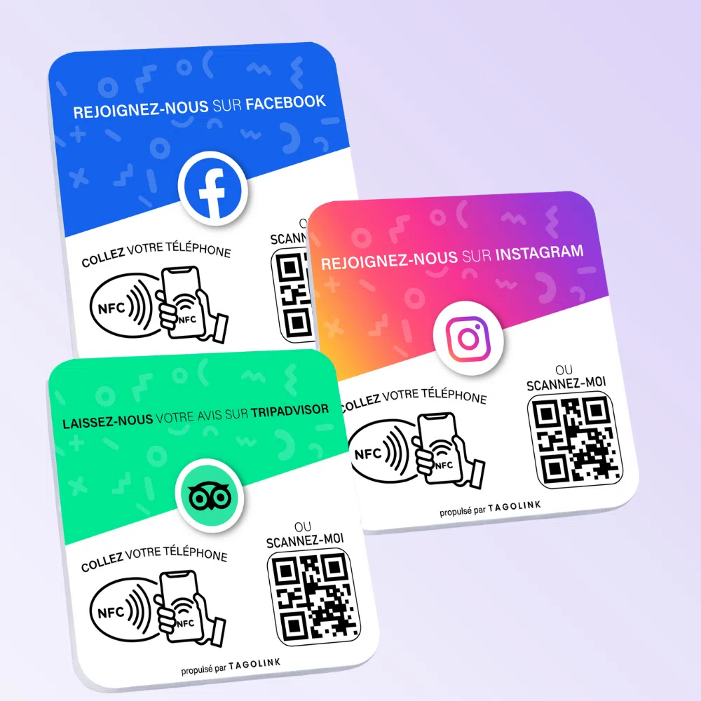 Plaques de réseaux sociaux