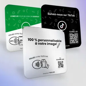 Plaque NFC 100 % personnalisée
